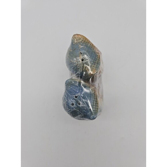 Set of Vintage Cute Owl Salt and Pepper Shakers 3" Tall Ceramic Earth Tones NEW - Picture 5 of 8